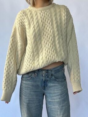 Fisherman Sweater Cableknit Pure New Wool Gaeltarra